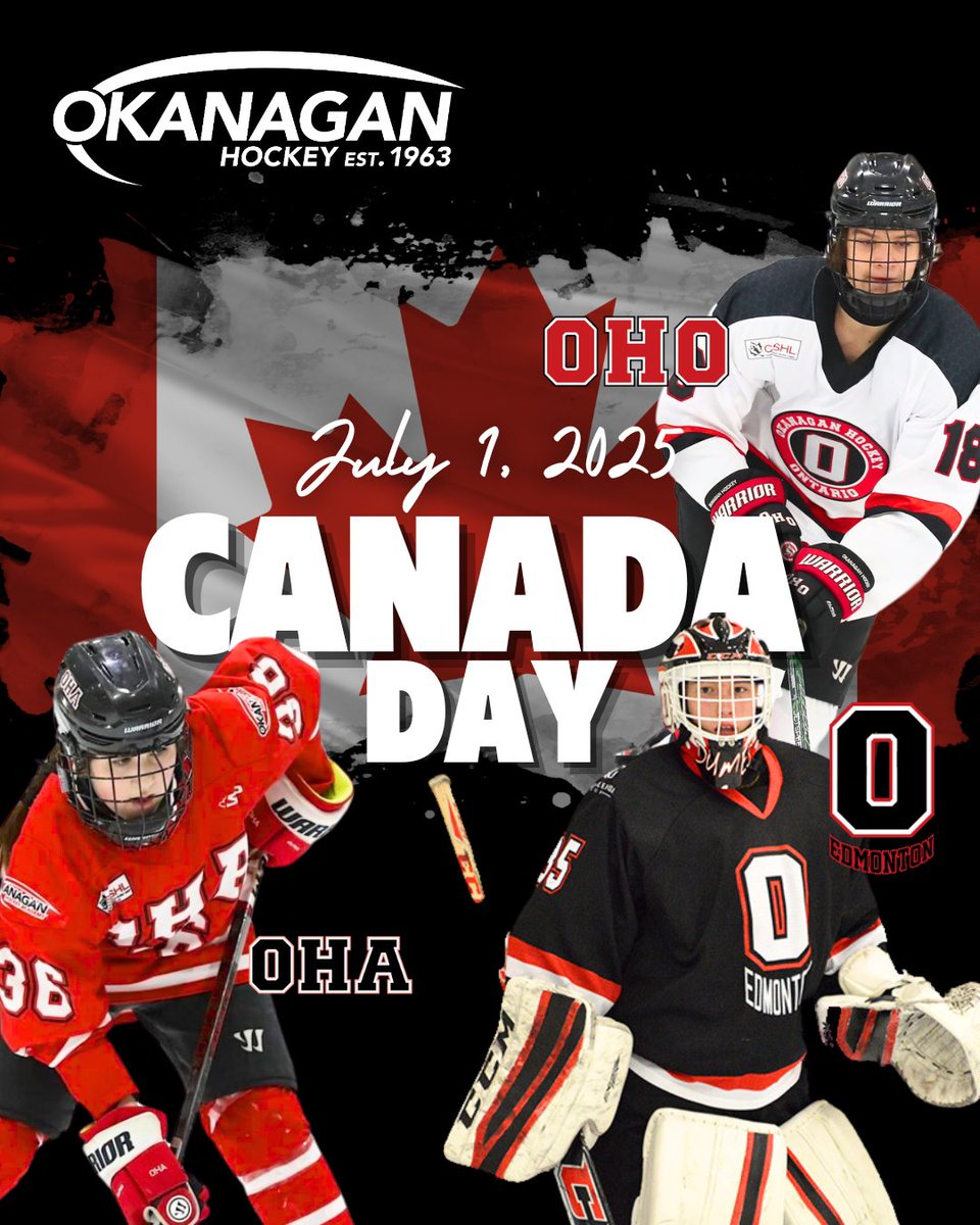 Happy Canada Day from all our Canadian-based hockey academies!🇨🇦🏒 
<a href="/OHAEdmonton/">OHA Edmonton</a> , <a href="/OHGOntario/">Okanagan Hockey Ontario</a> 
Wishing everyone a wonderful day!🍁 #OkanaganHockey #CanadaDay