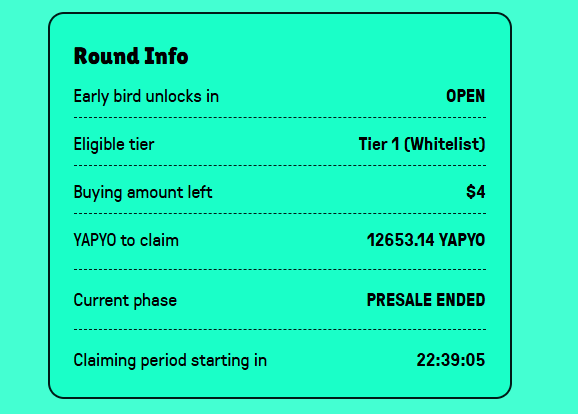 Snagged my $YAPYO allocation

Ended up #1360 on the 7-day Yapyo board.

Now just waiting on claim + TGE. Fingers crossed it drops right after and not days later.

Would be nice to see a clean 10–20x cook, but tbh I’m only expecting a 3–5x.

How’d you guys do? Bagged your spots?