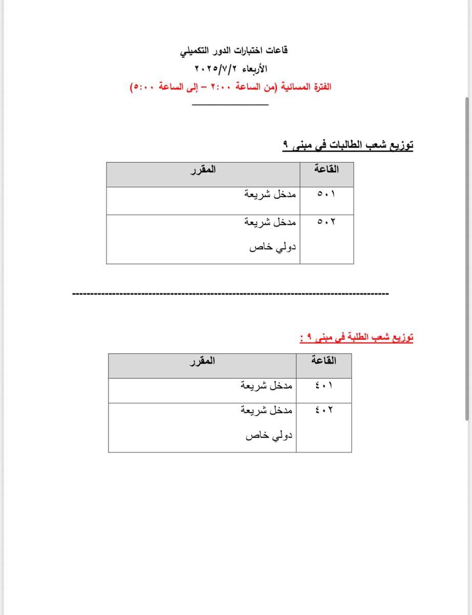 الفترة المسائية