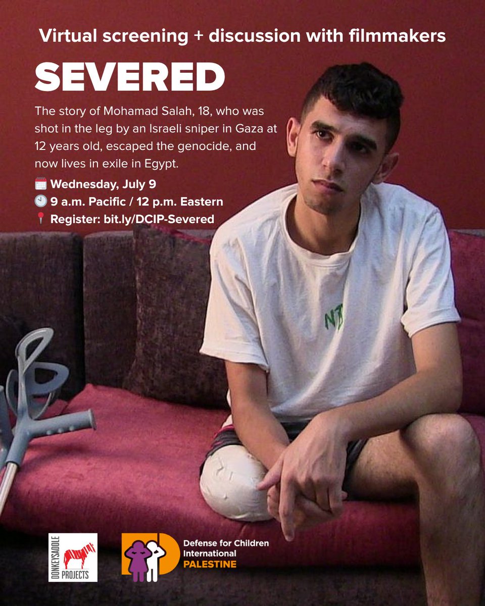 DCIPalestine's tweet image. We're hosting a special virtual screening of @donkeysaddleorg's new film, Severed, followed by a discussion with the filmmakers on July 9. Sign up here: dci-palestine.org/severed_virtua…