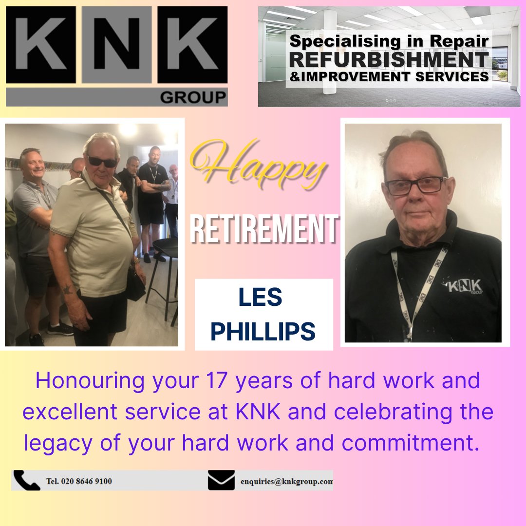 Congratulations on your retirement Les Phillips - from all of us at KNK