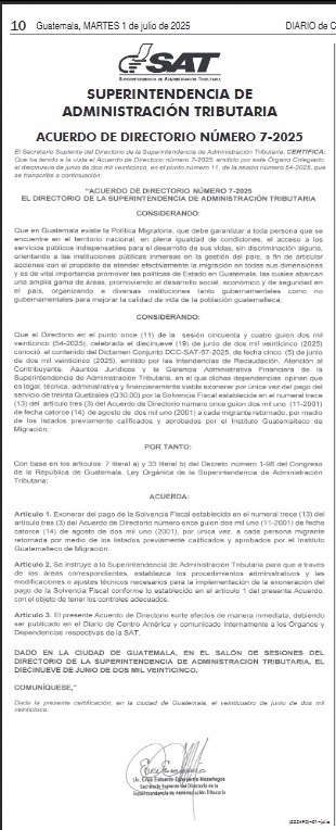 EmisorasUnidas's tweet photo. #AHORA La @SATGT acordó exonerar a todos los guatemaltecos retornados el pago de la Solvencia Fiscal. El objetivo es que puedan obtener el documento para aplicar a alguna plaza de trabajo en donde lo requieran | Vía Estela Noj https://t.co/OgIkYCzh8C
