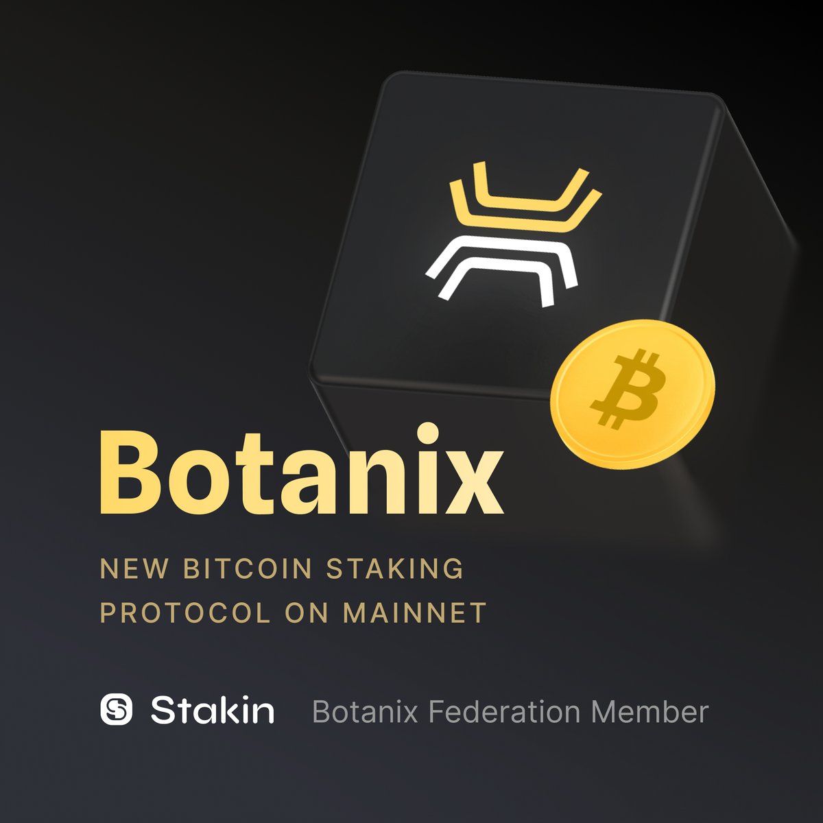 📢 Botanix Mainnet is now live, and we're partners from day one.

<a href="/BotanixLabs/">Botanix</a> is the first blockchain to redistribute Bitcoin gas fees to stakers, enabling a new model for BTC-denominated value accrual.

Stake Bitcoin with stBTC 👉 no lockups, no inflation, no tokens.