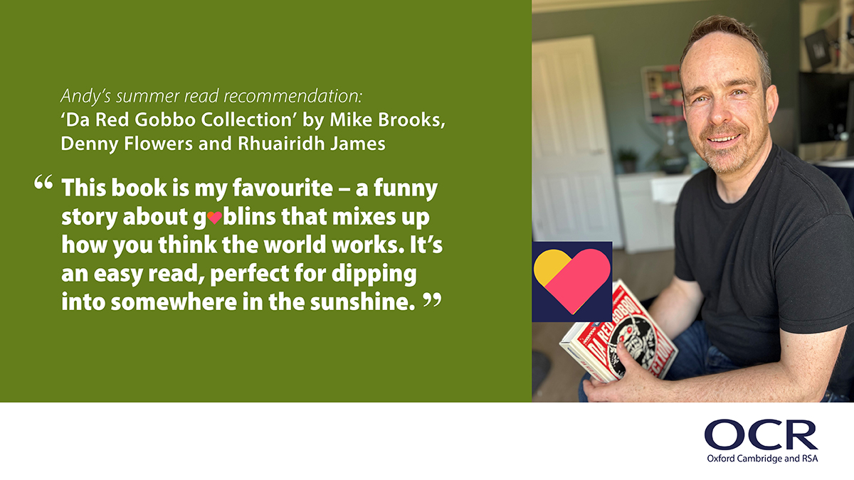If light-hearted, goblin-filled sci-fi sounds like your kind of escape, Andy, Qualifications Product Manager, suggests trying ‘Da Red Gobbo Collection’ by Mike Brooks, Denny Flowers and Rhuairidh James! 

What’s your favourite fantasy/sci-fi series to get lost in? #LoveEnglish