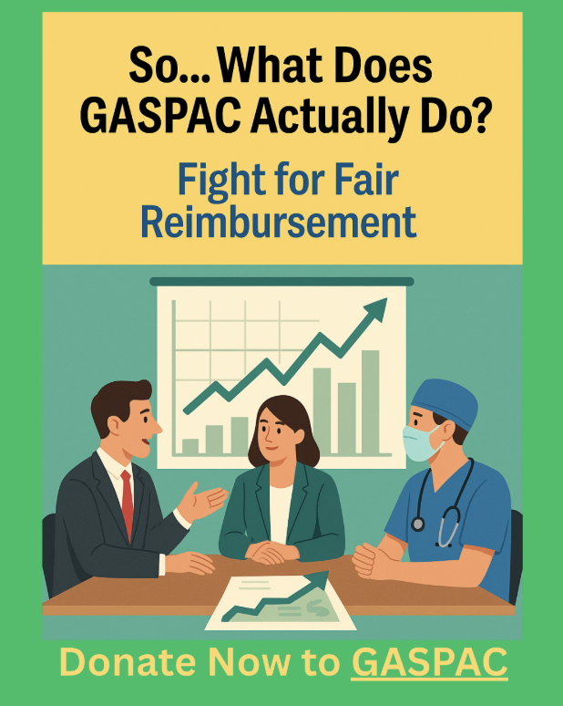 CSAHQ's tweet image. From fighting for fair anesthesia payment to making sure funds from Prop 35 are used properly, GASPAC is at the Capitol making sure your time is respected and reimbursed.
💻 Donate:
efundraisingconnections.com/c/GASPAC
#GASPAC #CSA #PhysicianAdvocacy #Anesthesiology #paymentMatters #Prop35
