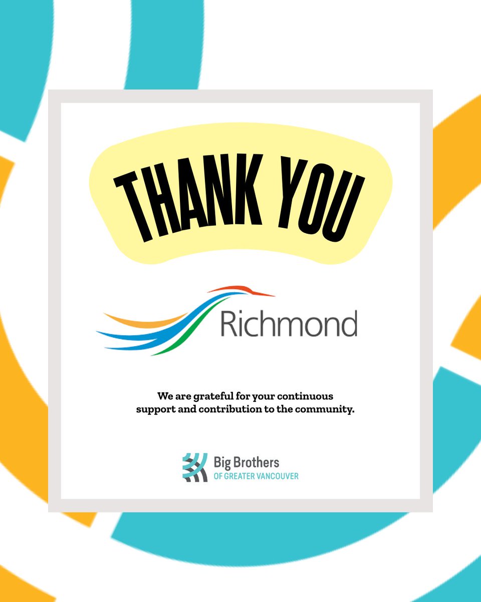 Big Brothers Vancouver (@bigbrothersyvr) on Twitter photo We’re grateful to <a href="/Richmond_BC/">City of Richmond BC</a> for investing in mentorship and making a difference in the lives of local children and families.
Together, we’re helping kids in Richmond thrive with positive role models who champion their growth and potential. We’re grateful to <a href="/Richmond_BC/">City of Richmond BC</a> for investing in mentorship and making a difference in the lives of local children and families.
Together, we’re helping kids in Richmond thrive with positive role models who champion their growth and potential.