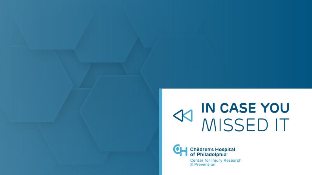 CVPatCHOP's tweet image. Catch up on the latest #injuryprevention news &amp;amp; research! Our #ICYMI blog covers changes to 988, new car seat safety standards, impact of screen time on suicidal behaviors in teens, and more: injury.research.chop.edu/blog/posts/icy…
