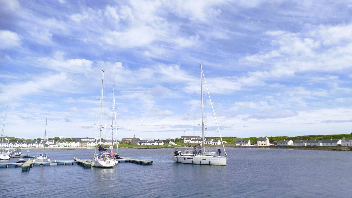 Port Ellen pontoons this afternoon.