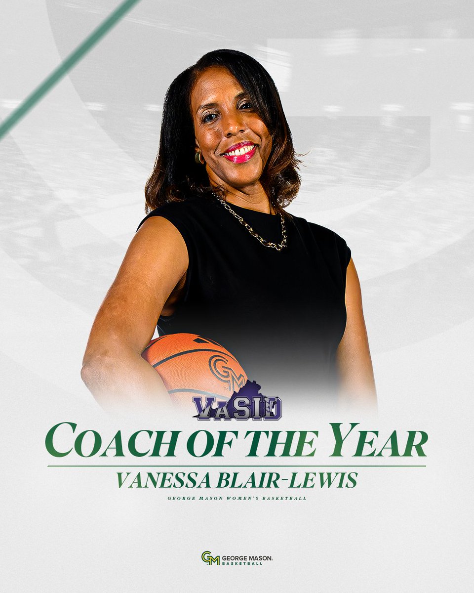 George Mason Women’s Basketball (@masonwbb) on Twitter photo 𝐓𝐇𝐄 𝐕𝐚𝐒𝐈𝐃 𝐂𝐨𝐚𝐜𝐡 𝐨𝐟 𝐭𝐡𝐞 𝐘𝐞𝐚𝐫
Congratulations <a href="/CoachVBL/">Vanessa Blair-Lewis</a> on being voted Coach of the Year by the VaSID.
Read more: gomason.com/news/2025/7/1/…
#BelieveBIG | #Ubuntu 𝐓𝐇𝐄 𝐕𝐚𝐒𝐈𝐃 𝐂𝐨𝐚𝐜𝐡 𝐨𝐟 𝐭𝐡𝐞 𝐘𝐞𝐚𝐫
Congratulations <a href="/CoachVBL/">Vanessa Blair-Lewis</a> on being voted Coach of the Year by the VaSID.
Read more: gomason.com/news/2025/7/1/…
#BelieveBIG | #Ubuntu