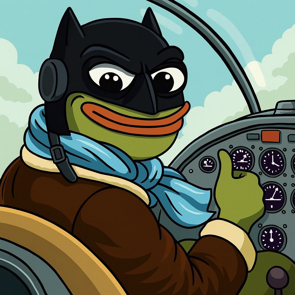 BatpeonSol's tweet photo. 🦇✈️ BatPepe takes to the skies!
Mission: Secure the memes.
Altitude: Legendary.
Status: Thumb up, skies clear.
https://t.co/Yz9QfsaUf2
5SYG2JBCzkuUJHpAzSSK46dcN5SuRS5yV8HqbFxnpump
#BatPepe #MemeForceOne #PepePilot #Web3 #MemeCoin #batman #pepe https://t.co/oeFHgX3WMi