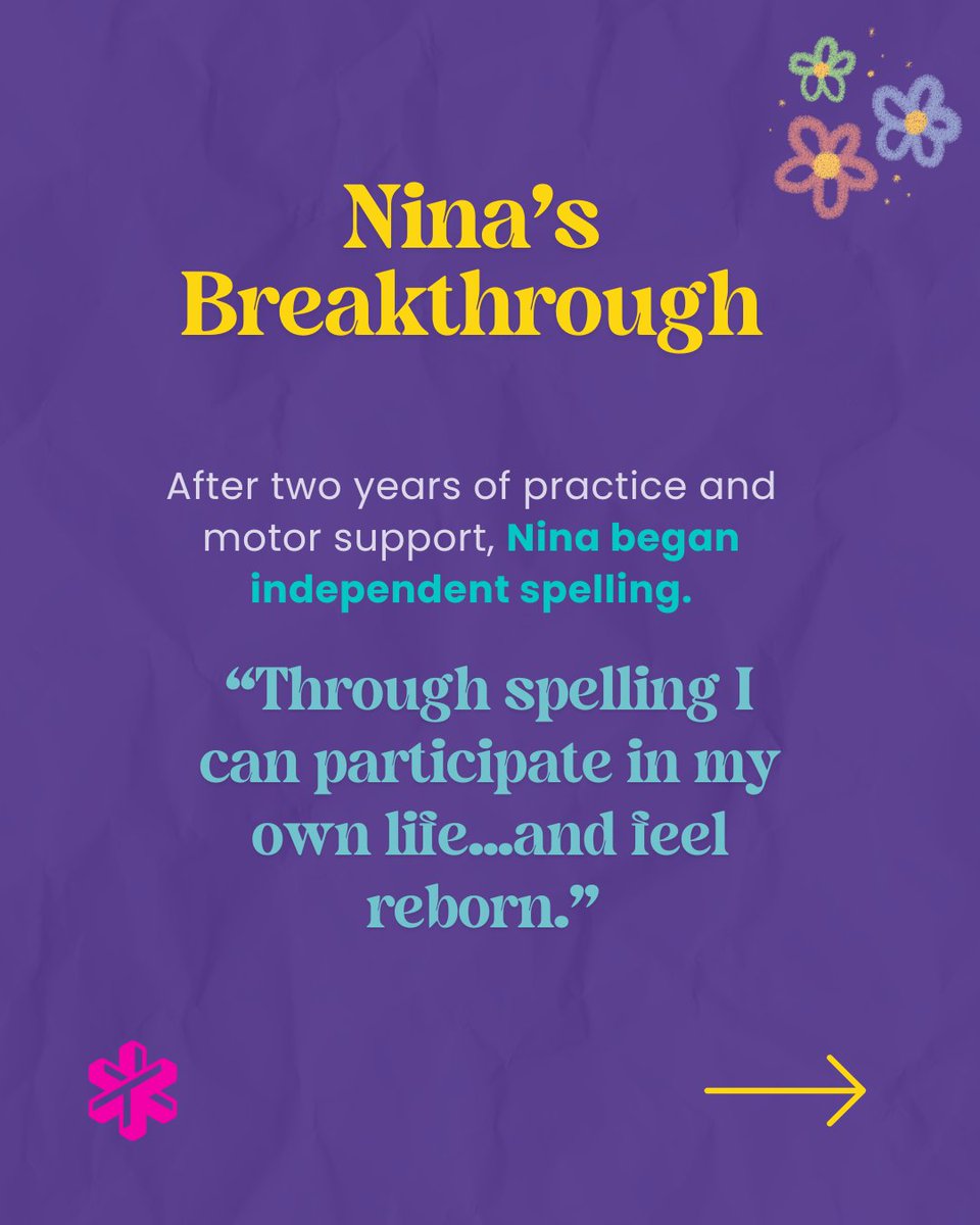 TelepathyTapes's tweet image. For 16 years, Nina couldn’t speak, but she could think.
With support + Spelling to Communicate, she found her voice.
Now she spells, types, advocates and runs a business.
Everyone deserves access to communication. 💬
#PresumeCompetence #Neurodiversity #S2C #TelepathyTapes