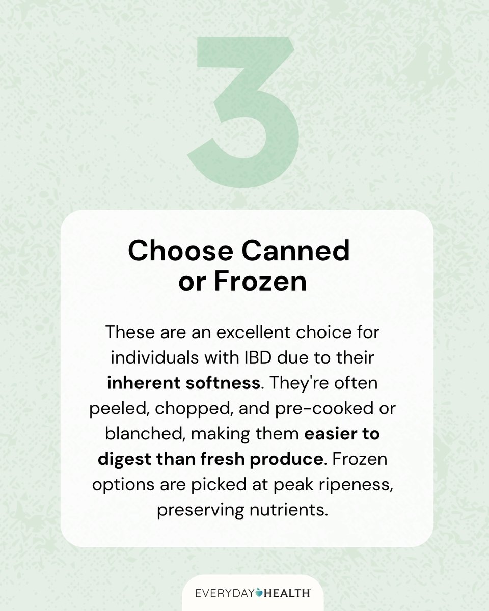 Everyday Health (@everydayhealth) on Twitter photo Cooking or pureeing fruits and vegetables can make them easier to digest for people with #IBD. Rachel Dyckman, RDN of the <a href="/CrohnsColitisFn/">Crohn's & Colitis Foundation</a> shares these and other tips that can help: bit.ly/46lKqrf Cooking or pureeing fruits and vegetables can make them easier to digest for people with #IBD. Rachel Dyckman, RDN of the <a href="/CrohnsColitisFn/">Crohn's & Colitis Foundation</a> shares these and other tips that can help: bit.ly/46lKqrf