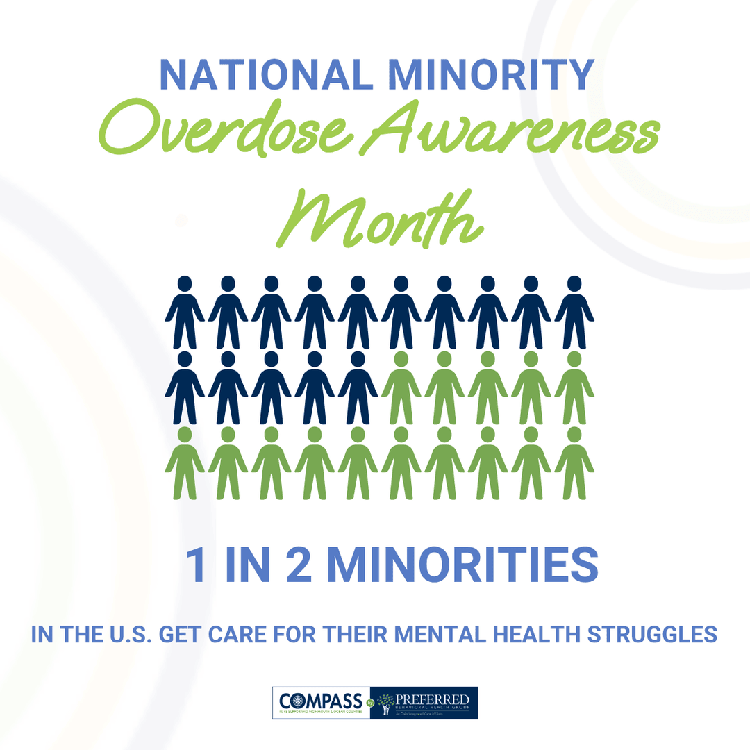At NJ4S, we stand in solidarity during National Minority Overdose Awareness Month. Only 1 in 2 minorities in the U.S. receive the help they need. Let’s break the stigma and ensure equitable access to support for all communities. 💜