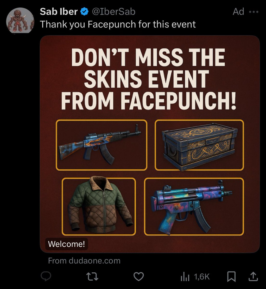 Fake scam Ad to steal your account, don’t fall for this people <a href="/ErrnieGerrn/">Errn 🐸🍄</a> <a href="/FcpnchStds/">facepunch</a> <a href="/playrust/">Rust</a>