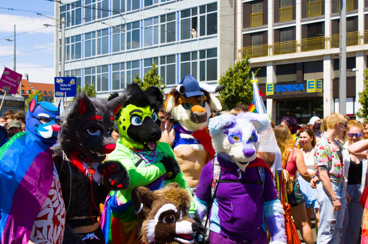 Calimdor (@calimdorart) on Twitter photo Greetings from last weekend's CSD in Leipzig ^w^ and thanks to Leu for the beautiful photos :3. It was amazing to be hand in hand with my sweetheart <a href="/RennbennRS/">RennbennRS</a> and good friends, making the streets so colorful ^w^.
#PrideMonth #Rainbow #furryfandom Greetings from last weekend's CSD in Leipzig ^w^ and thanks to Leu for the beautiful photos :3. It was amazing to be hand in hand with my sweetheart <a href="/RennbennRS/">RennbennRS</a> and good friends, making the streets so colorful ^w^.
#PrideMonth #Rainbow #furryfandom