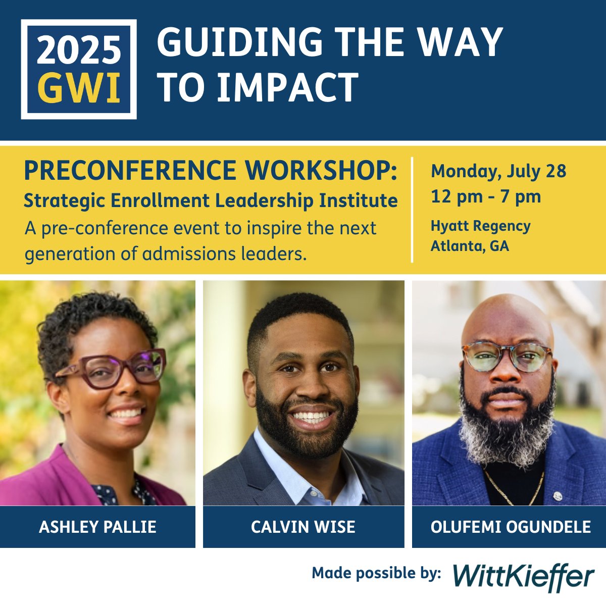 Don't miss the Strategic Enrollment Leadership Institute at #GWI2025. ow.ly/7pBE50Wj2b2 The institute will be a convening of diverse practitioners who aim to understand the hidden curriculum of leadership as they aspire to ascend to Director and Dean positions.