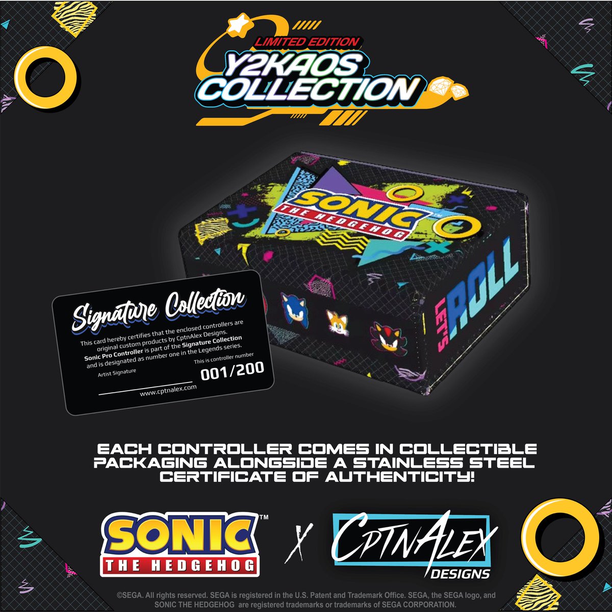 CptnAlexDesigns's tweet image. Get ready to team up with Sonic and friends in a whole new way!
The Y2Kaos Controller Collection drops this Thursday, July 3rd at 12pm EST exclusively on CptnAlex.com
Headed to Anime Expo in LA this weekend?
Visit us at Booth WH - #042 all weekend long for an…