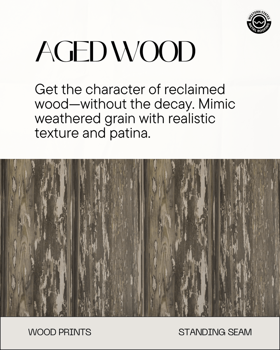 weststatesmetal's tweet photo. Aged Wood metal panels mimic the look of old wood with peeling white paint and tones ranging from dark black to light gray.

Get rustic charm with the durability of steel.
Perfect for siding, fences &amp; more.
#AgedWood #MetalSiding #ReclaimedWoodLook 
https://t.co/PSl4abAUHL https://t.co/HvLGqRokVI