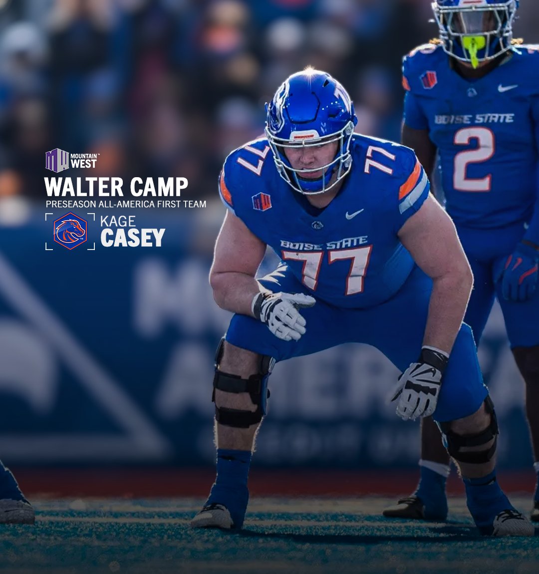 Kage Casey named to the Walter Camp Preseason All-America First Team 💪