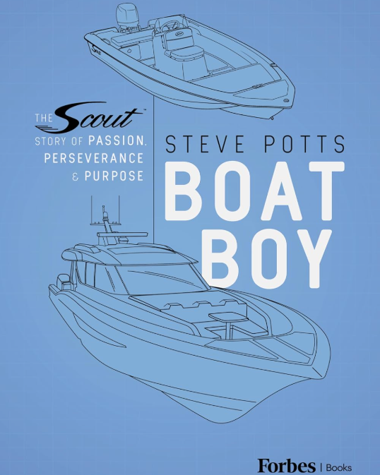 We’re excited to announce the release of Boat Boy: The Scout Boats Story of Passion, Perseverance, and Purpose by Scout Boats Founder and CEO, Steve Potts. The book shares the story of his life and the journey behind Scout Boats. Grab your copy now: a.co/d/3TGl2Zi