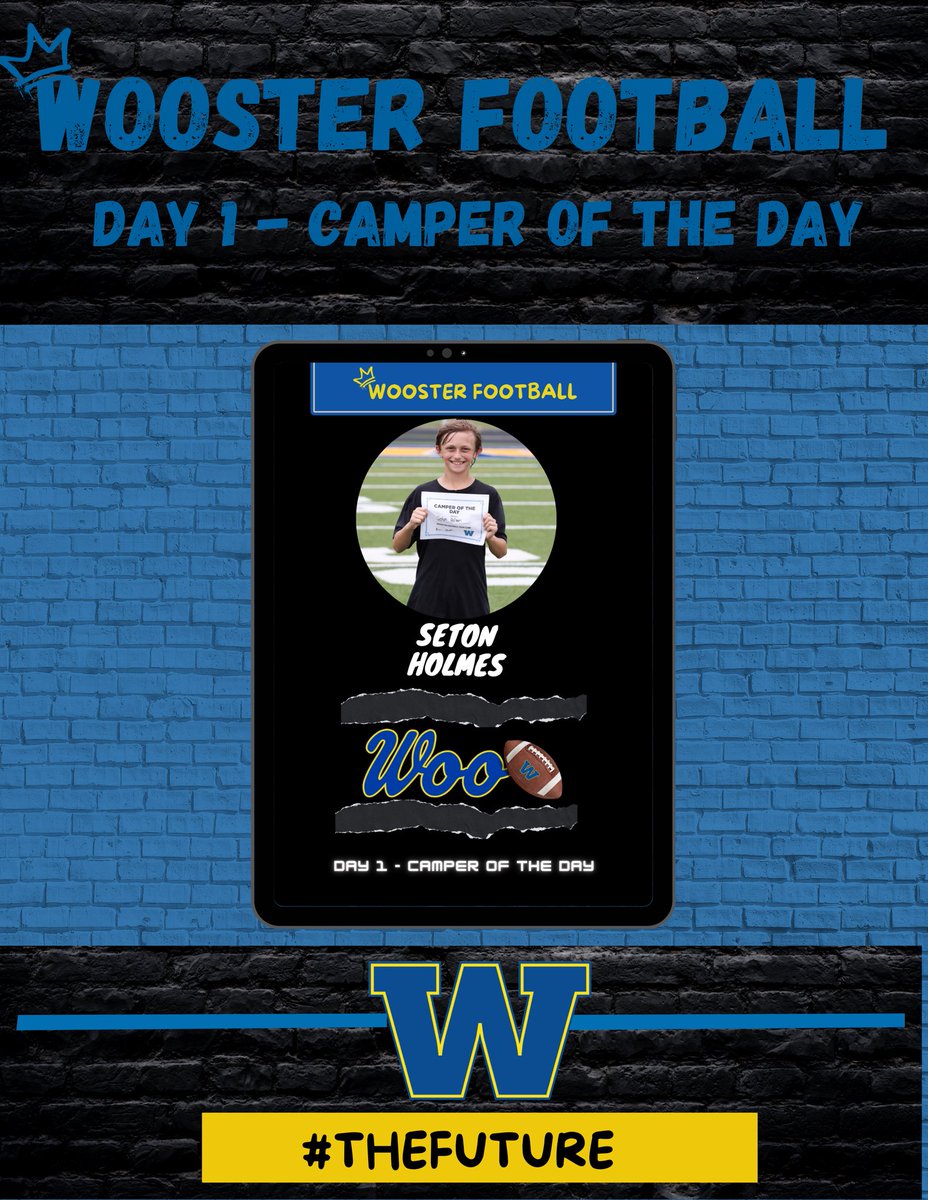 woogeneralsfb's tweet image. Day 1 - Campers Of The Day (6/30)
⚔️ Kaiidon Piurowski
⚔️Colby Kandel
⚔️Seton Holmes
These 3 did an outstanding job of showing tremendous effort, attitude, and the ability to follow directions.
#TheFuture #bleedthisBLUE #WooFootball