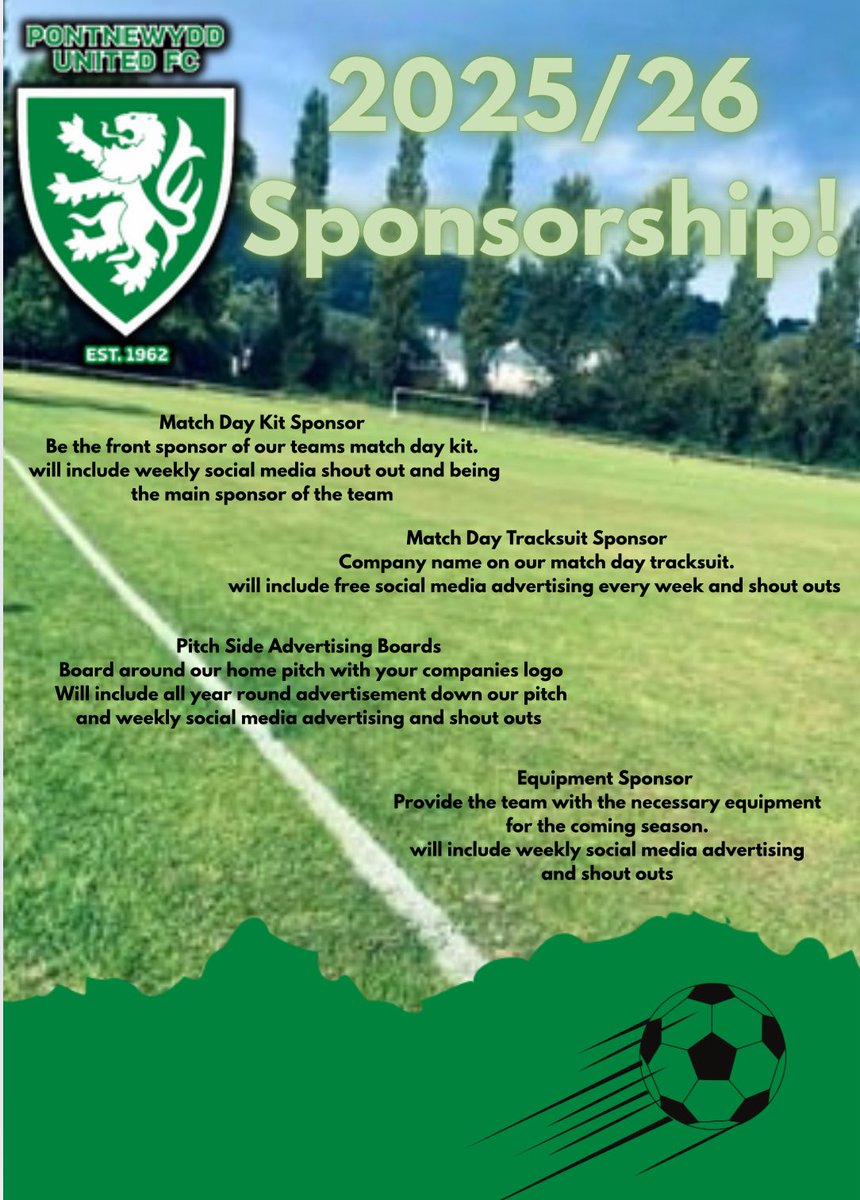 We are currently seeking sponsorship partners for the upcoming season! 

Below is a just a few things we are looking for. 

For further information please get in touch🙏

RT/Shares be appreciated

#UTN🔰