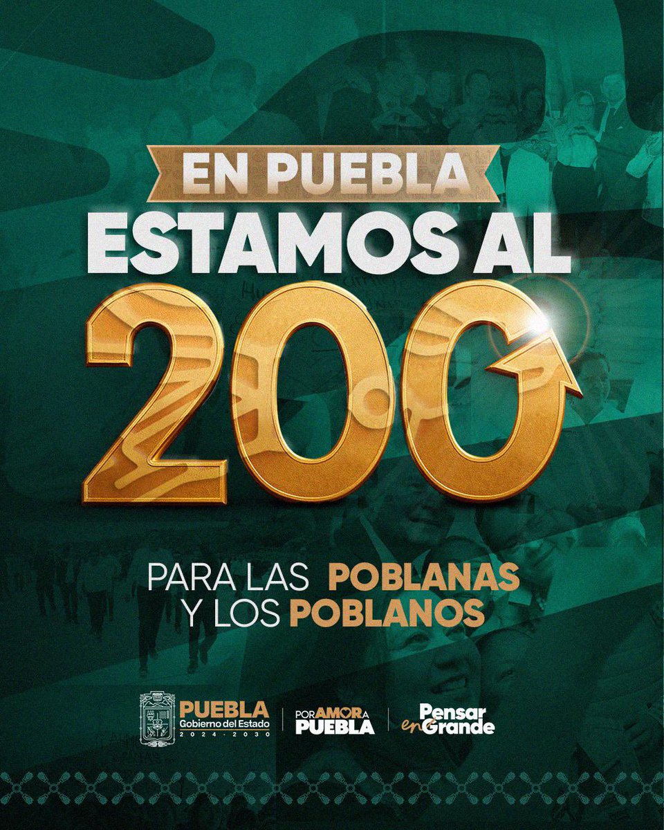La transformación de Puebla se construye en equipo. El <a href="/Gob_Puebla/">Gobierno de Puebla</a> cumple 200 días de una administración de puertas abiertas, cercana a la gente y con resultados concretos para todos. 🤝 #PensarEnGrande