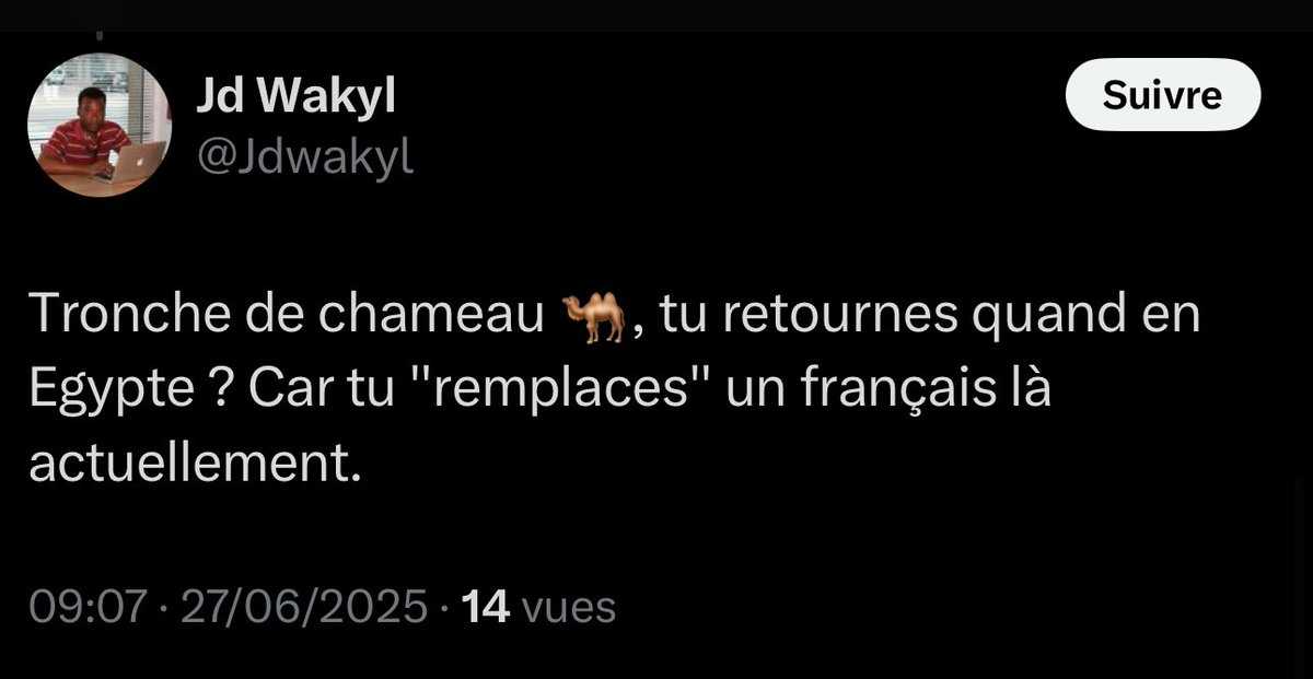 Jean MESSIHA (@jeanmessiha) on Twitter photo ⚠️ ANNONCE ⚠️
Au vu du harcèlement raciste que je subi depuis plusieurs jours de la racaille racisée et islamisée et de ses serpillières gauchistes, j’ai demandé à mon avocat conseil maître <a href="/CabinetPandelon/">Gérald Pandelon</a> de saisir le procureur de la République pour injures racistes, ⚠️ ANNONCE ⚠️
Au vu du harcèlement raciste que je subi depuis plusieurs jours de la racaille racisée et islamisée et de ses serpillières gauchistes, j’ai demandé à mon avocat conseil maître <a href="/CabinetPandelon/">Gérald Pandelon</a> de saisir le procureur de la République pour injures racistes,
