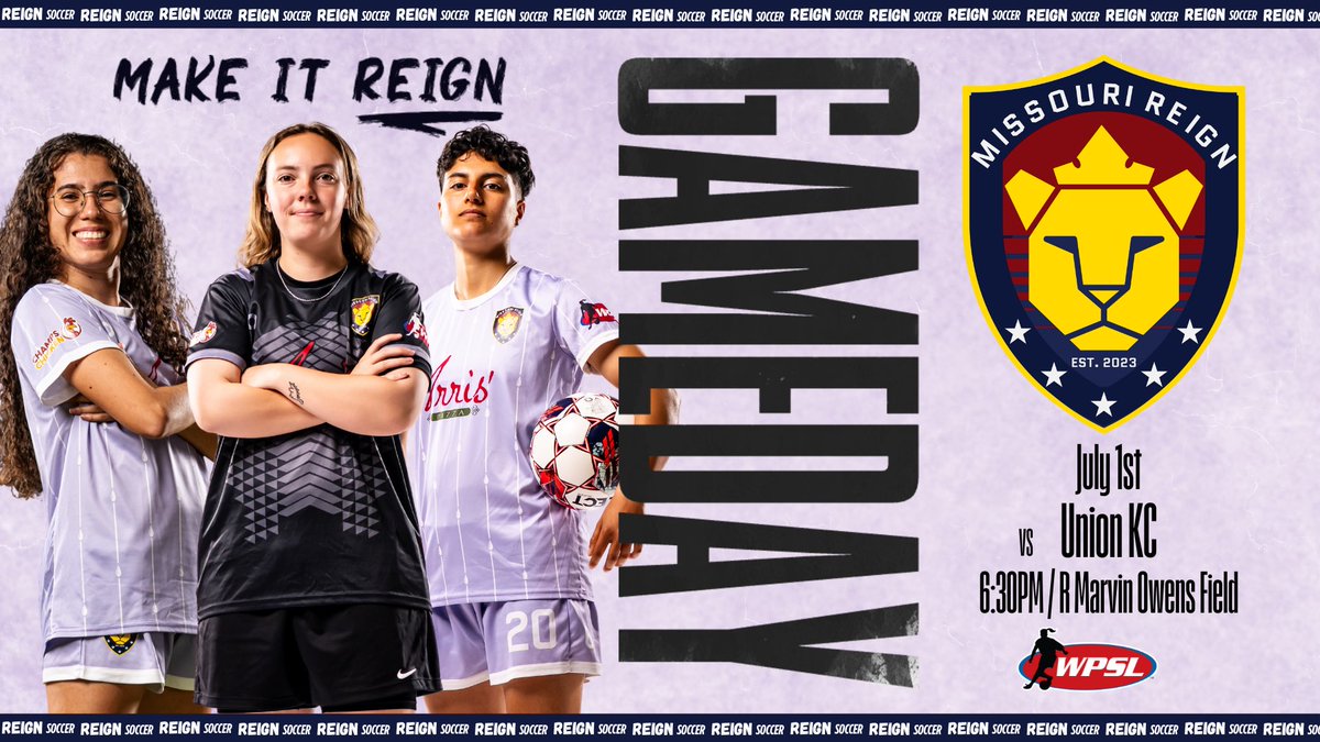 MissouriReign's tweet image. Last home game at Columbia College of the summer! Come out to watch!
🗓️: Tuesday July 1st, 2025
⏰: 6:30pm
📍: R Marvin Owens Field, Columbia College
811 Range Line St, Columbia, MO 65201
🎟️: app.fanbaseclub.com/Fan/Tickets/Se…
$10 - Adult, $5 - Youth
🎥: youtube.com/@missourireign…