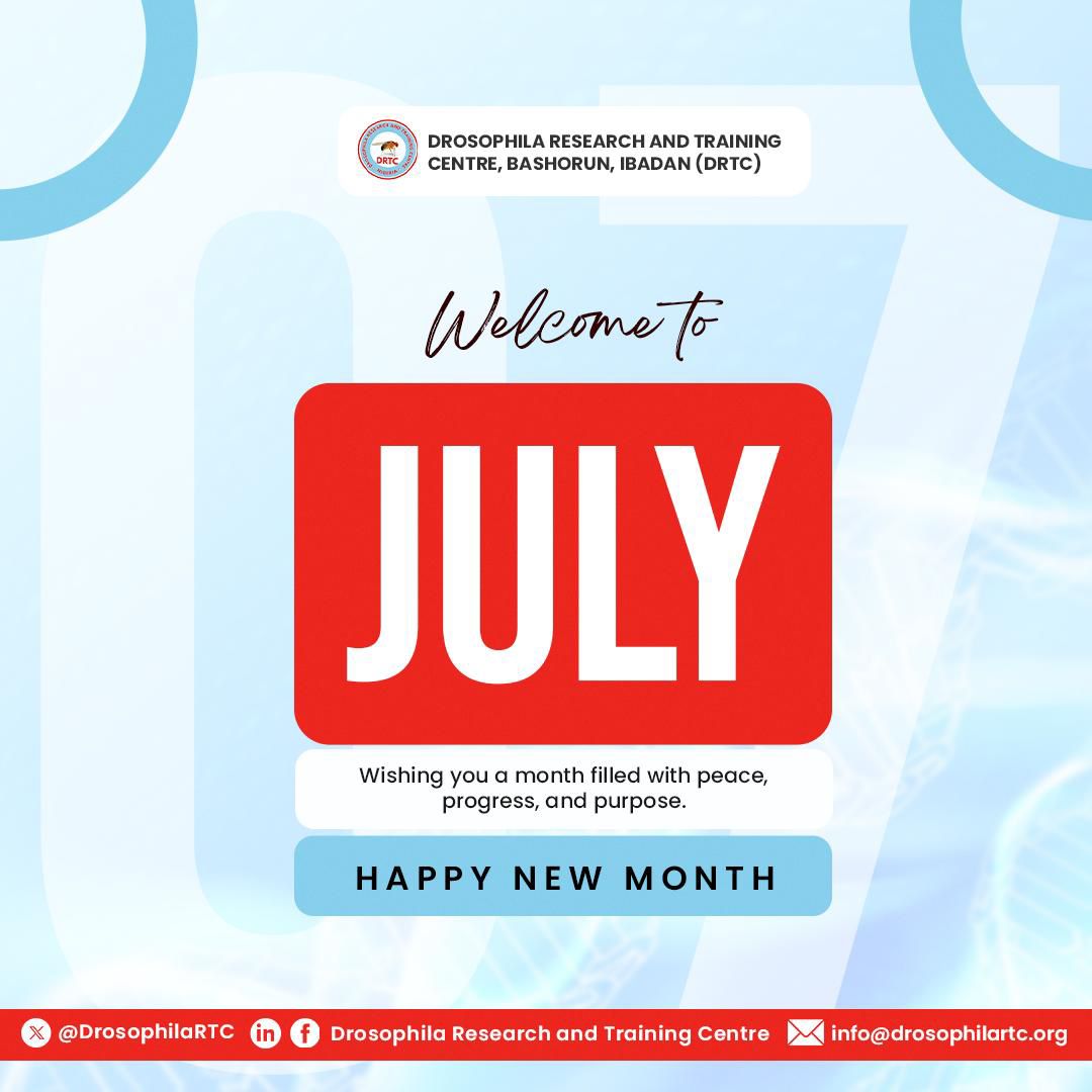 DrosophilaRTC's tweet image. Hello, July!🚀
At DRTC, we are entering the second half of the year with renewed energy, ambitious goals, and a more profound commitment to research, training, and innovation.🔬
#Happynewmonth #DRTC #Science #Impact #July #Newmonth