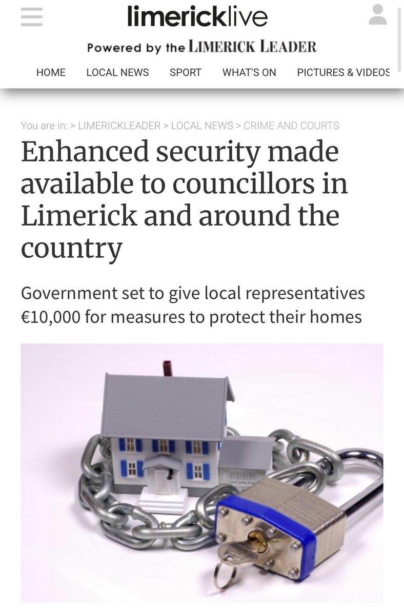 So while the government have flooded the country with illegal immigrants, they are allocating €10,000 to county councillors across the country because, the president of the Association of Irish Local Government thinks that it’s important the councillors feel secure in their own