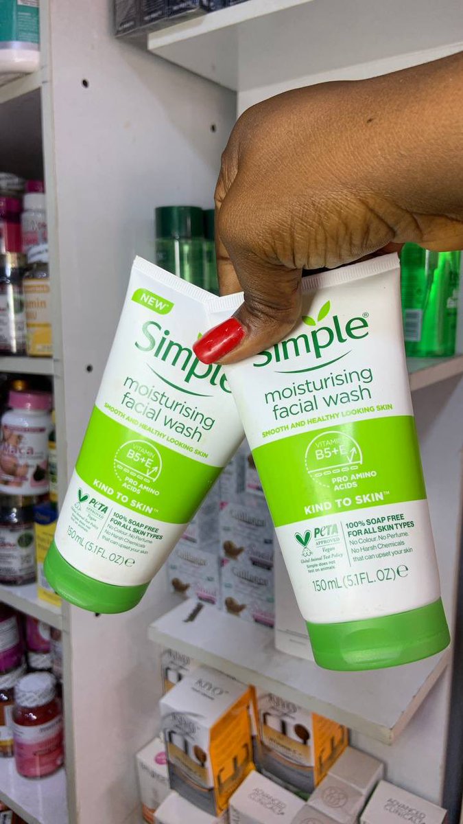 ByDeraskincare's tweet photo. Simple facial wash - 7,500
Simple moisturizers - 9,000

To purchase, send a dm https://t.co/tBCQ65o50U