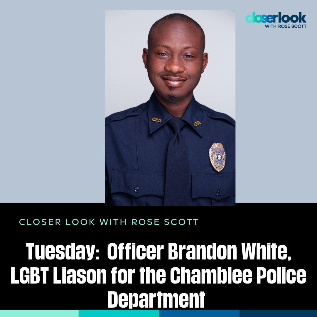 On today's Closer Look with Rose Scott: The Chamblee Police Department recently launched its LGBT Liaison Program. Officer Brandon White discusses how the initiative will strengthen community trust within the LGBTQ+ community. Listen at 12pm &amp; 8pm EST on <a href="/wabenews/">WABE News</a> <a href="/waberosescott/">Rose Scott</a>