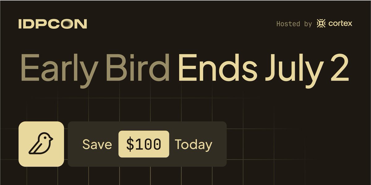 GetCortexApp's tweet image. 🚨 Last chance: Early bird for IDPCON ends tonight 🚨

$99 gets you in with 500+ platform engineers &amp;amp; DevEx leads talking:

⚙️ Golden paths
📐 Scorecards
🛠️ Standardization
🧭 Self-service that sticks

🎟️ Grab your ticket → idpcon.com
Tomorrow = $199. Move fast.