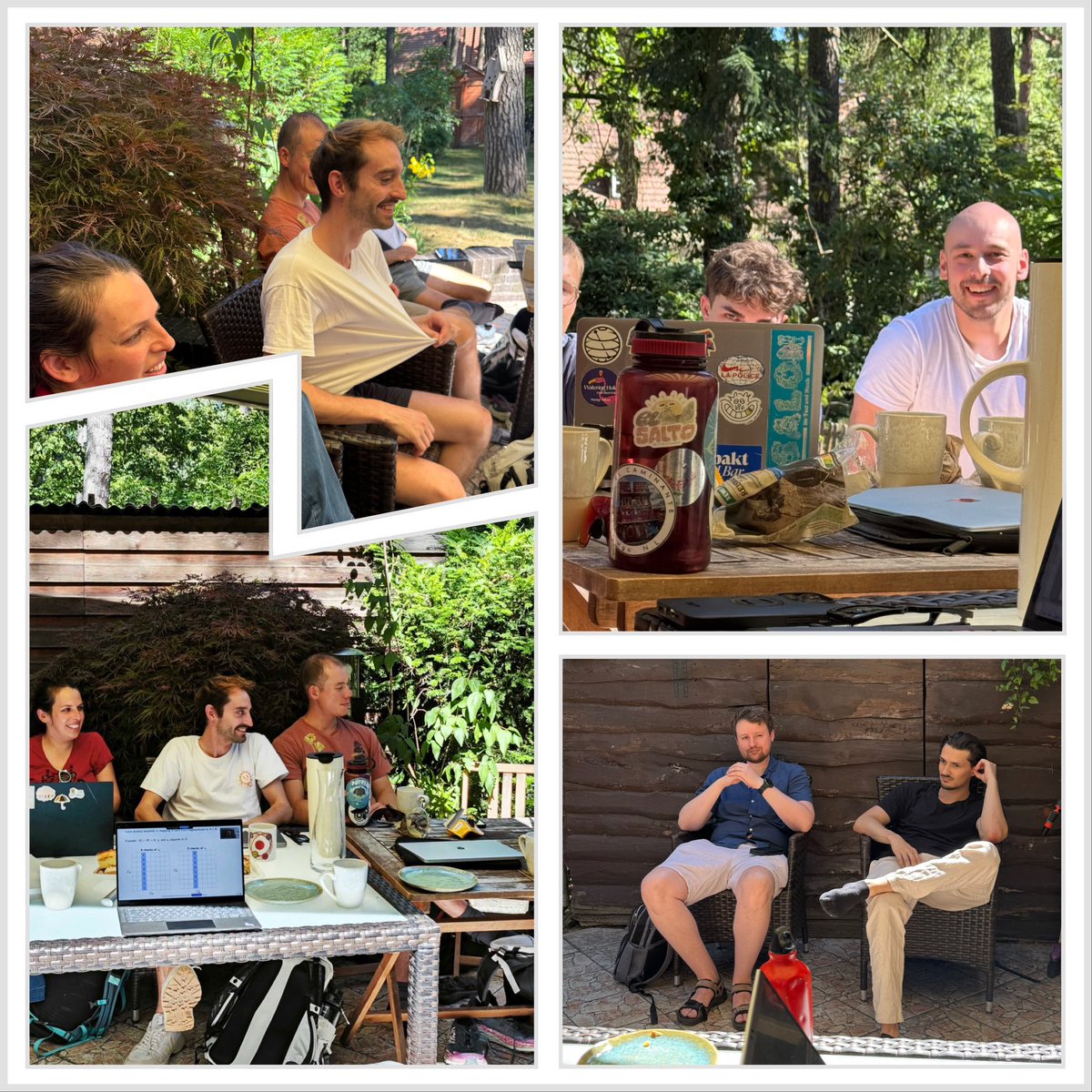 jenseisert's tweet image. Summer is back, and so are our garden seminars on #quantumerrorcorrection. Thanks so much, @GuemardVirgile, for the compelling talk on lifted quantum Tanner codes.