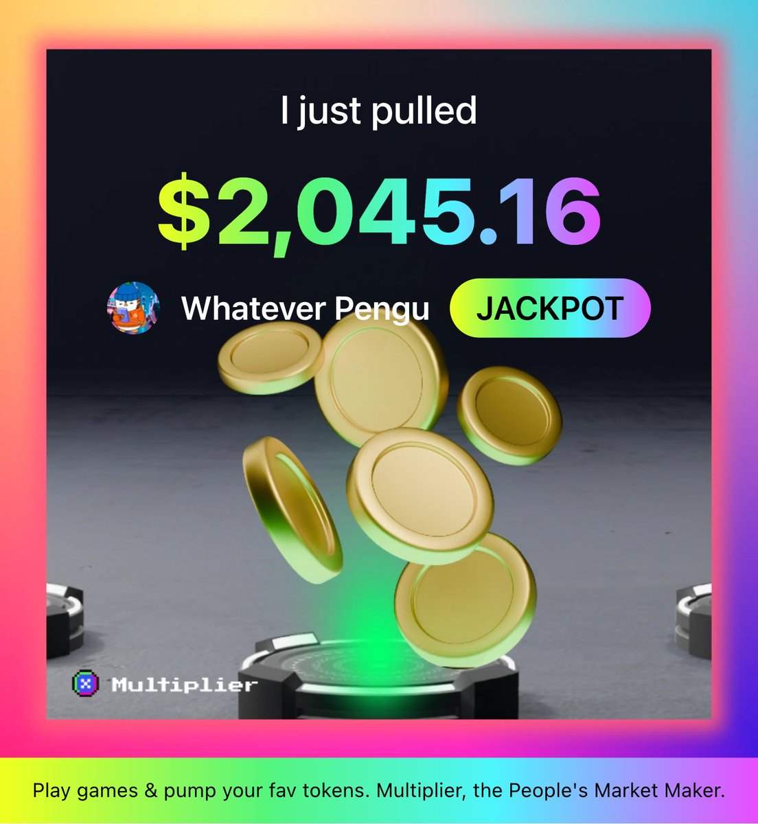 ABUNABIL95's tweet photo. $Whatever @multiplierfun 

I made it 🦜

@AbstractChain https://t.co/40zJJXX7IF
