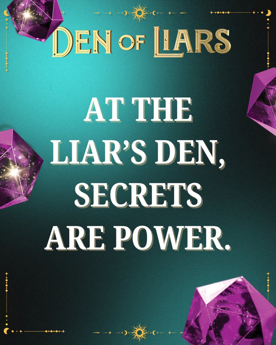 HotKeyBooks's tweet image. &apos;To live is to lie, little thief&apos; 🎲

Happy publication day to DEN OF LIARS by the amazing @JessicaOlson123!

✨ A dangerous tournament
✨ A magical casino
✨ A daring and high-stakes heist

The enemies-to-lovers romantasy of the summer is out now: lnk.to/DenOfLiars