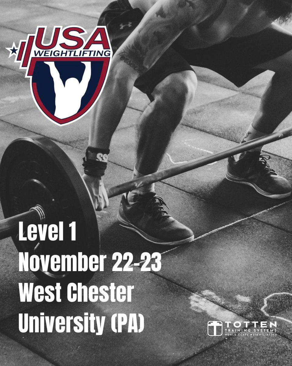 July 12 - 13 USAW Level 2  - Lemoyne, PA - Leo Instructing

August 23 - 24 USAW Level 1  - Pittsburgh Fitness Project - Leo Instructing

September 27 - 28 USAW Level 1  - Ambler, PA - Leo Instructing

November 22 - 23 USAW Level 1  - West Chester University, PA - Leo Instructing