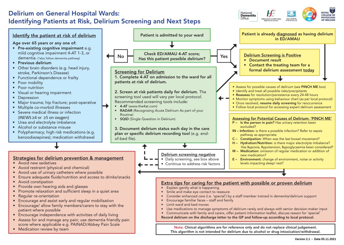 🧠🏥 Delirium on General Hospital Wards: Identifying Patients at Risk, Delirium Screening and Next Steps

From the Irish Health Service Executive