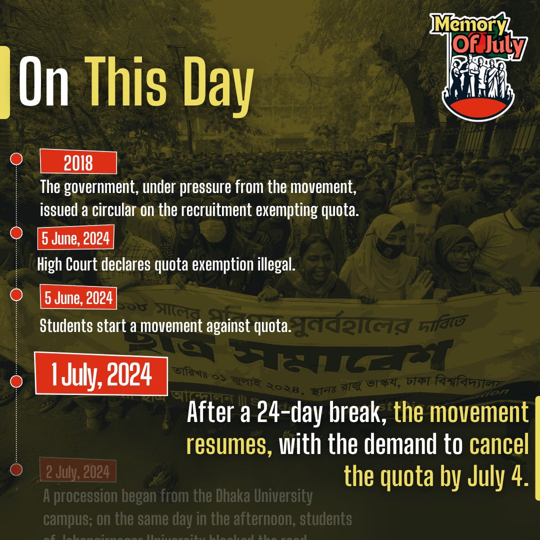 The quota reform movement of 2018 and the demands made back then were rooted in the call for justice and recognition of merit.

(Admin)