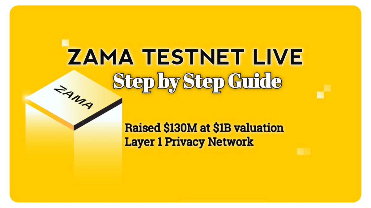 Zama Testnet is LIVE ~ and It's totally Free to Farm! 🛡️

After raising $130M from Tier-1 VCs like Pantera, Multicoin &amp; Protocol Labs, <a href="/zama_fhe/">Zama</a> just launched their public testnet and it's 🔥

They’re building confidential smart contract infra using FHE (Fully Homomorphic