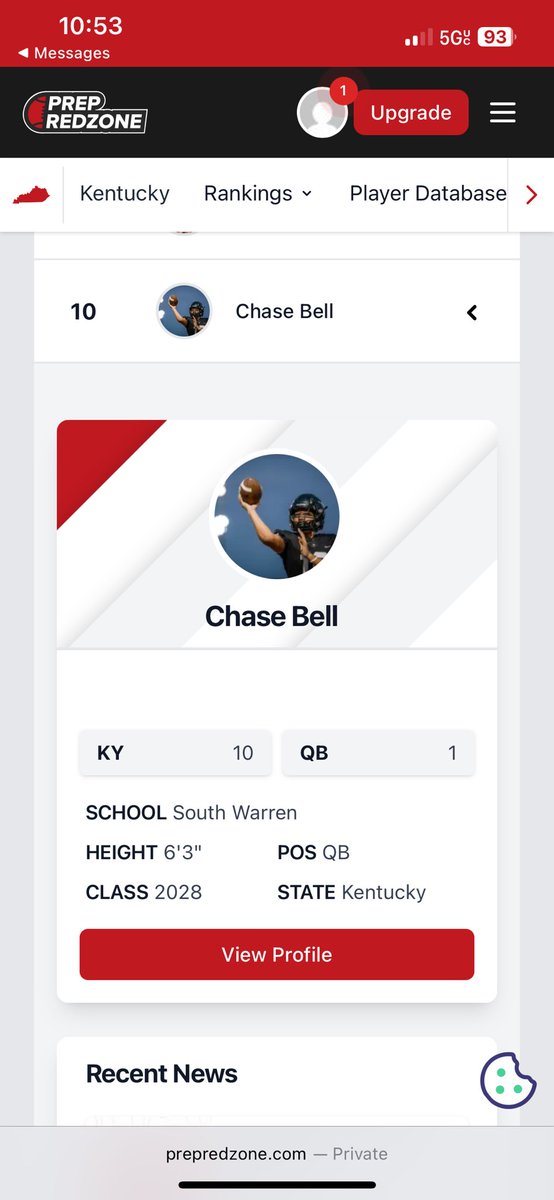 Blessed to be rated the #1 Qb in the state and the #10 overall player in the state! <a href="/SouthWarrenFB/">South Warren FB</a> <a href="/elite360recruit/">ELITE 360 Recruiting</a> <a href="/PrepRedzoneKY/">Prep Redzone Kentucky</a> <a href="/drew_toennies/">Drew Toennies</a> <a href="/LippertScouting/">Ryan Lippert</a> <a href="/VisionQb/">QB Vision</a> @RivalsFriedman <a href="/247recruiting/">247Sports Recruiting</a> <a href="/AllenTrieu/">Allen Trieu</a> <a href="/Rbcoachdgraham/">Daryl Graham</a> #AGTG