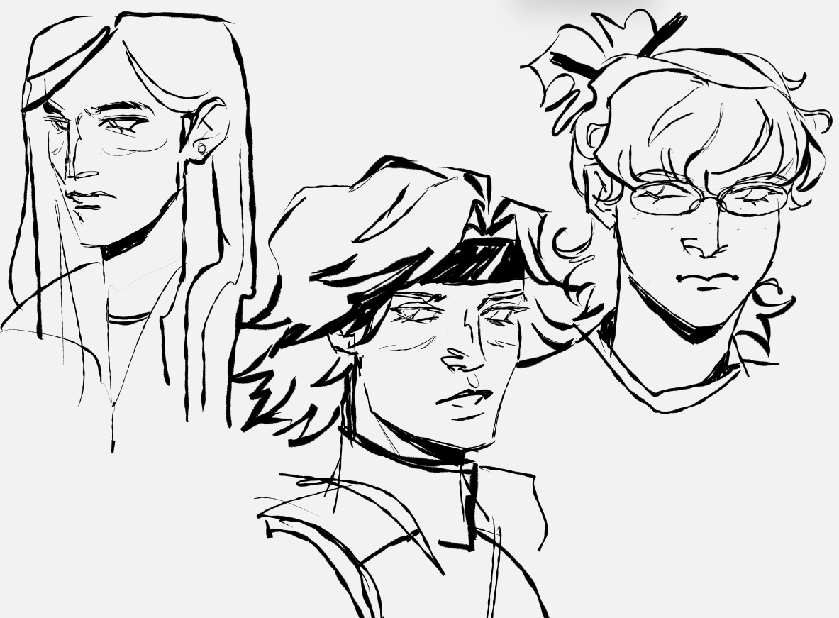 some mgs ladies for warmup! maybe ill color these