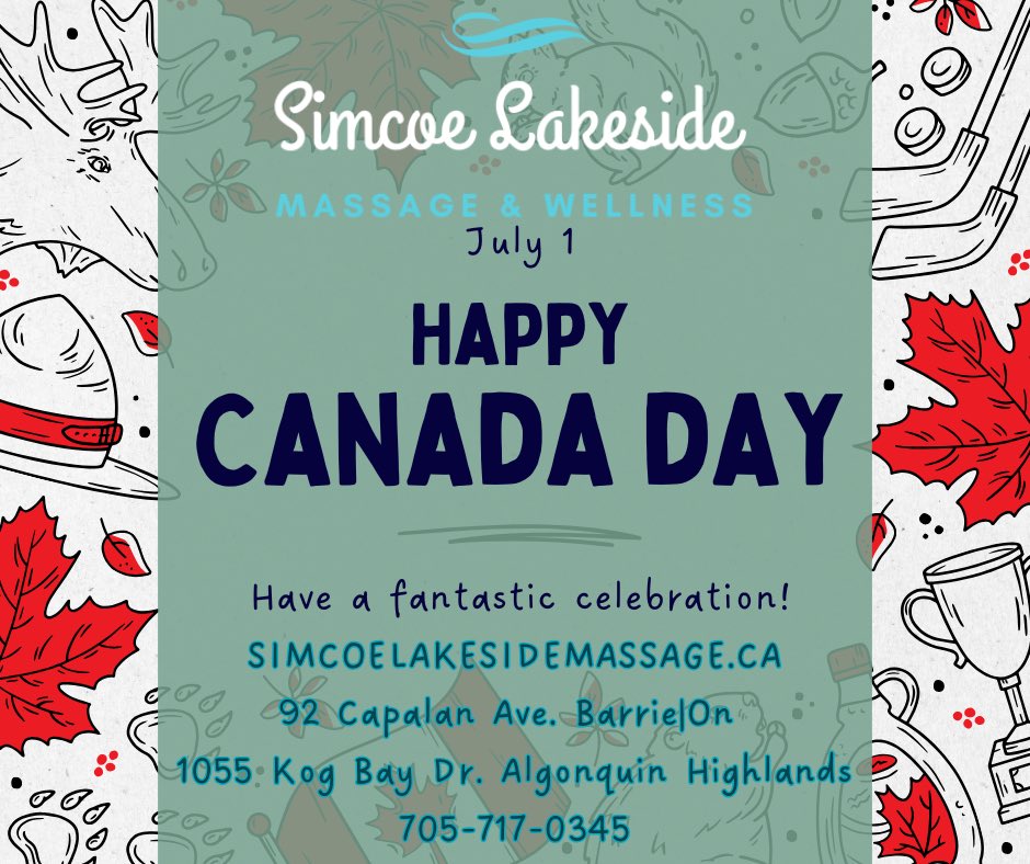 Happy Canada Day! 🍁
Wherever you are, I hope your weekend includes rest, reflection, and something that fills your cup.
#CanadaDay #CottageWellness #MassageMatters