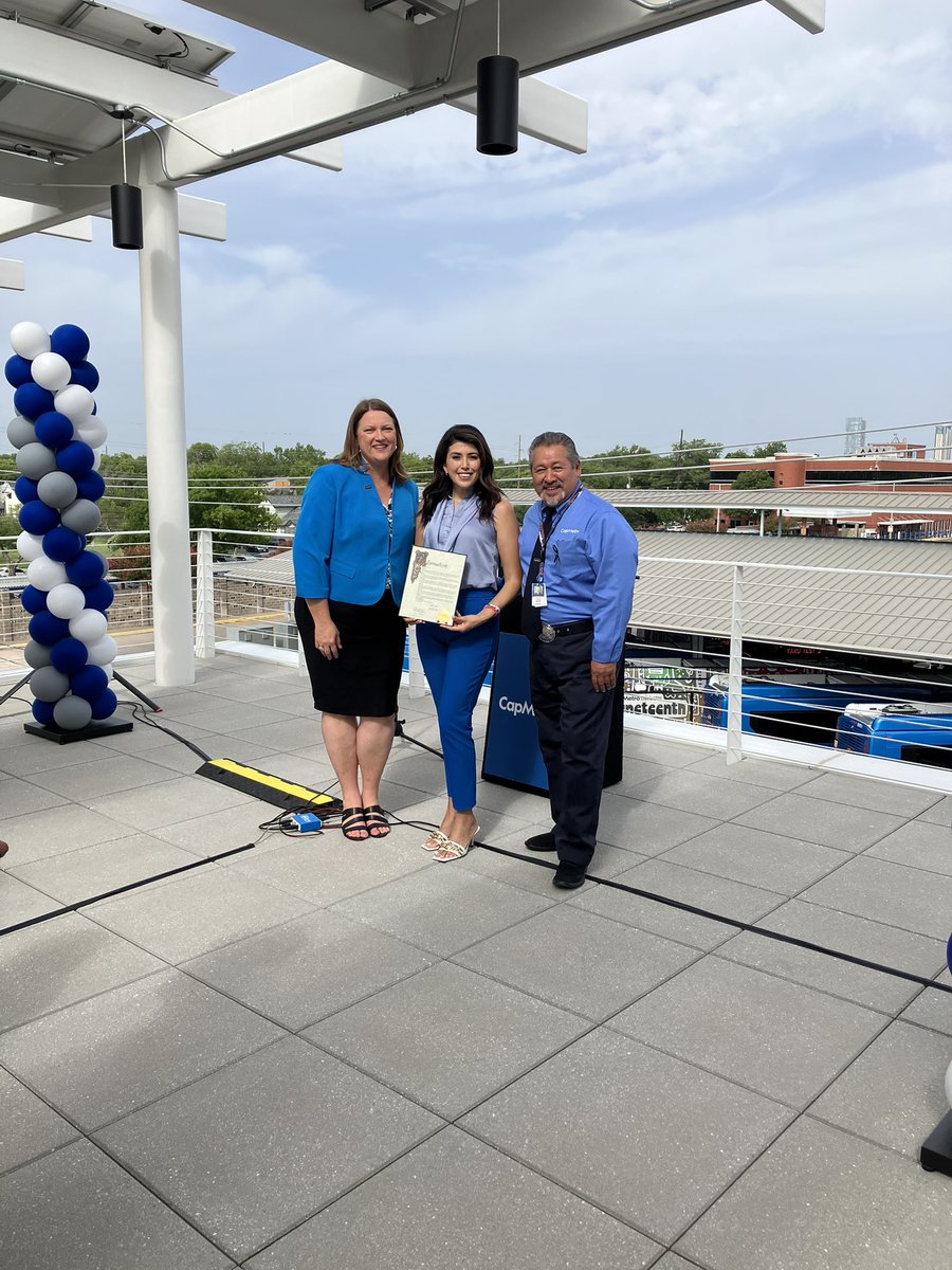 CapMetroCEO's tweet image. What an honor to receive this proclamation from @VanessaForATX today! Thank you for officially naming July 1st @CapMetroATX Day in Austin! What a perfect way to celebrate our 40th anniversary! #CapMetroDay