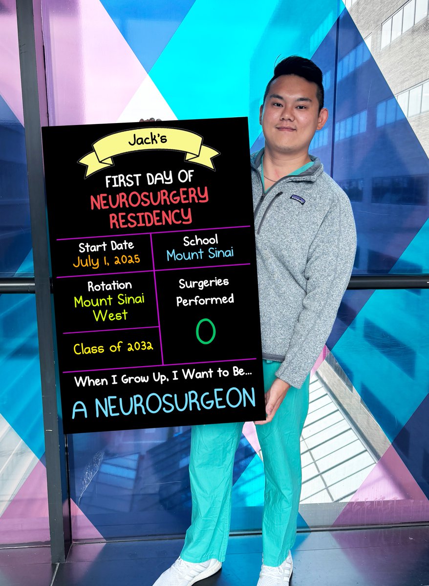 Mount Sinai Neurosurgery (@mountsinaineuro) on Twitter photo 🎉 It’s the first day of neurosurgery residency for Dr. Jack Zhang & Dr. Charlotte Michaelcheck at <a href="/MountSinaiNeuro/">Mount Sinai Neurosurgery</a>! We’re proud to support them as they begin their 7-year journey as resident interns to becoming neurosurgeons.🧠🌍 #growinguptoofast #tearyeyed #neuro 🎉 It’s the first day of neurosurgery residency for Dr. Jack Zhang & Dr. Charlotte Michaelcheck at <a href="/MountSinaiNeuro/">Mount Sinai Neurosurgery</a>! We’re proud to support them as they begin their 7-year journey as resident interns to becoming neurosurgeons.🧠🌍 #growinguptoofast #tearyeyed #neuro