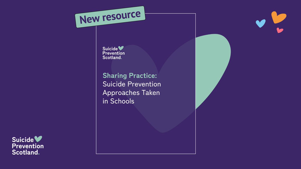 SuicidePrevScot's tweet image. 🆕 We've launched a new resource for schools (don't worry, we know it's holiday time; we'll remind you!).
The guide includes examples of different suicide prevention approaches that schools have taken.
Know someone who should see it? 🏷️ Tag them!
➡️ suicideprevention.scot/articles/launc…