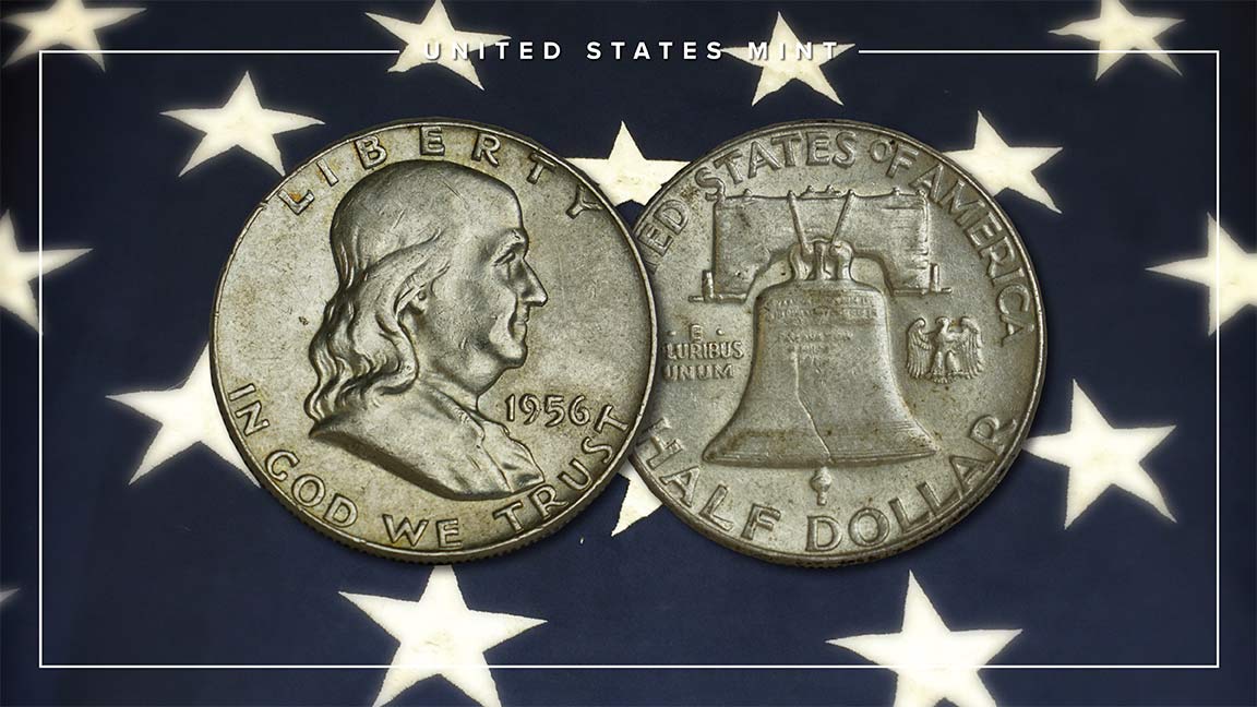 usmint's tweet image. In 1948, the likeness of Benjamin Franklin was featured on the obverse of the Half Dollar Coin. Thus, Franklin became the first non-president to have his portrait chosen for use on coins of "regular issue of the Federal Government." Do you have one? bit.ly/2Ohhk28