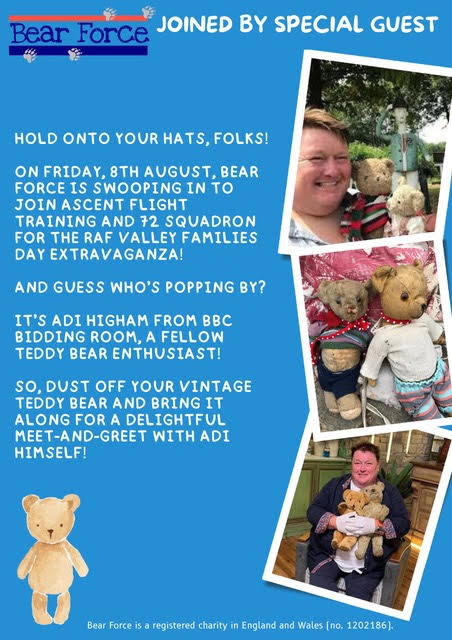 BEAR FORCE (@bear_force01) on Twitter photo 'Teddy Bear Get Together'
Friday 8th August at <a href="/RAF_Valley/">RAF Valley</a> families day.
#bearforce along with <a href="/AscentFlight/">Ascent Flight Training</a> & 72 Squadron
Come and meet the AMAZING <a href="/hoof39114734/">Adi Higham (Adrian)</a>
Mr Vintage bear collector
' It's easier to build a stronger child than to repair a broken adult' 'Teddy Bear Get Together'
Friday 8th August at <a href="/RAF_Valley/">RAF Valley</a> families day.
#bearforce along with <a href="/AscentFlight/">Ascent Flight Training</a> & 72 Squadron
Come and meet the AMAZING <a href="/hoof39114734/">Adi Higham (Adrian)</a>
Mr Vintage bear collector
' It's easier to build a stronger child than to repair a broken adult'