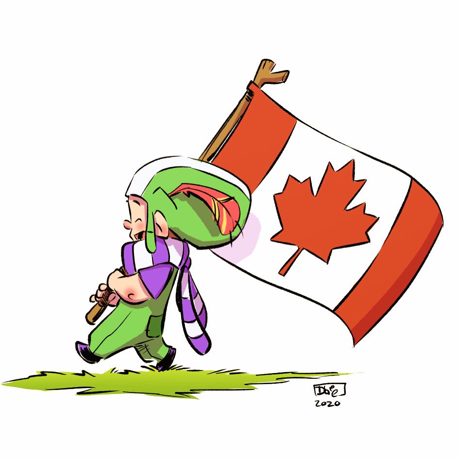 D__Gee's tweet image. Happy July 1st!! And a Happy pre-birthday to our neighbours to the south on July 4th! ❤️
#canadaday #thomasthesketchingelf #forestfolkcomic